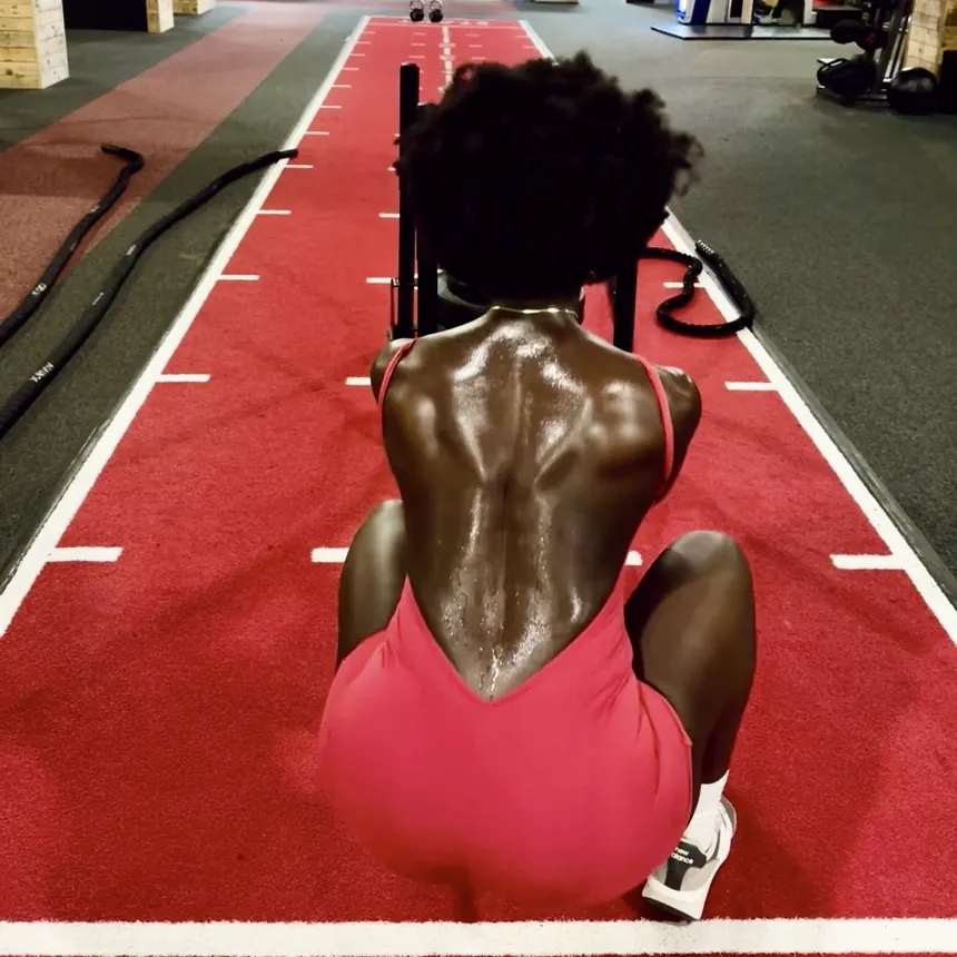 Sled work on the track
